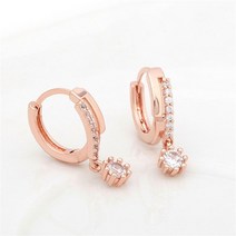 오노마 오노마 ONM 14K 골드필드 핀 큐빅 드롭 로즈골드 원터치링 귀걸이 (9592533)