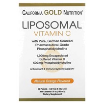California Gold Nutrition (캘리포니아 골드 뉴트리션) California Gold Nutrition 리포소말 비타민C 1 000mg 30팩 각 6ml(, 5개
