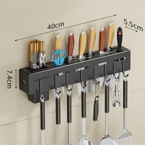 주방 악세사리 주방 찬장 스토리지 랙 30cm 스테인레스 스틸 다기능 후크 다중 설치 방법 벽 E12188, 한개옵션1, 02 2