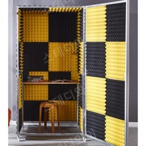 조립식방음부스 가정용 방음부스 노래방 독서실, 화이트 (100x125x200), 1개