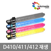 신도리코 D410 재생토너 D411 D412 D415 D416 D417 D410T27KK D410T25KC D410T25KM D410T25KY, 2. 파랑재생토너, 1개