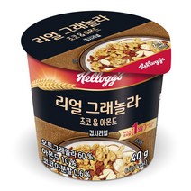켈로그 리얼그래놀라 초코아몬드 컵 시리얼 12개(40gx12), 12개, 40g