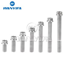 육각 볼트너트세트 Wanyifa 티타늄 티 볼트 M6M8x10 15 20 25 30 35 40 45 50 55 60mm 플랜지 머리 나사 오토바이, [01] M8, [02] 20mm