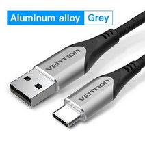 Vention USB C타입 고속 충전 케이블 USB 2.0 USB C 3A 케이블 데이터 케이블 삼성 S8 샤오미 화웨이 LG용, 0.5m, COD Black