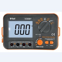 VC60B 디지털 절연 저항 테스터 VICI Megger MegOhm 미터 250V 500V 1000V 고전압 및 단락 입력 알람, 기본