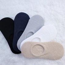 포근한 수면 덧신 5켤레 세트 수족냉증 발등 덮어주는 보송한 겨울 양말 덧신