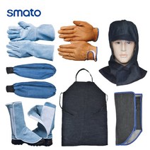 용접장갑 등천 땅콩 유공 알곤장갑 청밴드 각반 청두건 용접앞치마 토시 모음, 26) 가죽앞치마-중형, 중형