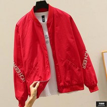 가바바 여성 블루종 소매에 비즈글자 박힌 유니크한 항공점퍼 G63505