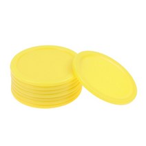 아이스하키장비 플라스틱 에어 하키 테이블 퍽 64mm 파티 엔터테인먼트 액세서리 8 개, 03 yellow 8pcs