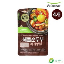 풀무원 해물순두부찌개양념 140g, 4개