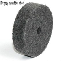 연마도구 그라인더 3quot 인치 1pc 나일론 섬유 연마 휠 울 펠트 면 천 버핑 휠, 05 Grey Fiber 1PC