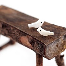 가배리본 15mm 버드 자개장식 부자재 비녀 만들기 재료, 아이보리