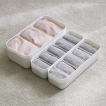 홈데코레 심플 속옷 양말정리함 그레이, 5칸