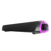 3D 서라운드 사운드 바 블루투스 5.0 유선 컴퓨터 스피커 스테레오 서브 우퍼 노트북 PC 극장 tv용, 01 Black