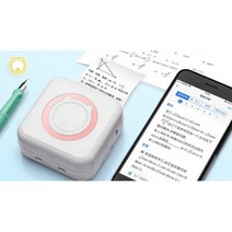 귀여운 프린터HD 휴대용 블루투스연결 인쇄가능, 핑크 1롤 추가