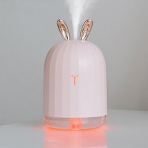 저소음 USB 미니가습기 LED무드등 사무실 책상 탁상용, 사슴 가습기