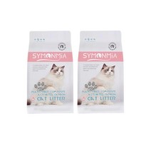 시몬미아 고양이모래 완두모래 두부모래 향균탈취 먼지제로, 활성탄, 2개