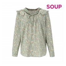 숲 프릴 꽃 블라우스(SWALSC1)