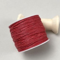 헤세드 롤) 1mm 면끈 왁스끈 비즈 매듭끈 면줄 (약70m), 레드