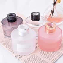 [캔들이케아] 120ml 심플 원형 디퓨저용기(캡포함), 투톤블랙용기/블랙캡