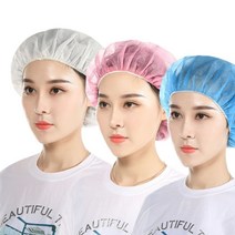 100매 대용량 부직포 요리 헤어캡 위생모자 일회용, 2-위생모자-흰색
