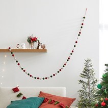 [모던하우스 창원점]크리스마스_펠트 볼가란드 레드_XG0522001