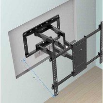 범용 티비 벽걸이 랙 회전 내장 75인치 98인치 TV 거치대 선반, 40ㅡ75인치 45kg 내하중 안정적 6지지대, 1개