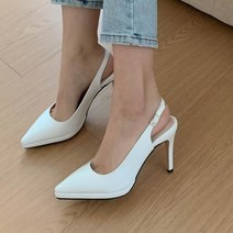 미미코코 / 가보시 슬링백힐 스트랩 뾰족코 하이힐 정장 구두 9cm