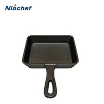 무쇠 주물 프라이팬 핸들 사각 미니, 10x12cm