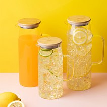 다오라인 내열유리 뚜껑 물병 티도요 1000 1200 1500, 내열유리물병1000ml