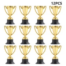미니트로피 우승 칭찬 행사 대회 선물 골드 태권도 유치원 우승컵 트로피 골든 미니 상 플라스틱 보상 유, 02 Golden  12pcs
