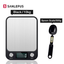 가정용 주방용 그람저울 요리저울 전자저울 10kg 정교 디지털 식품 저울, Black-Spoon Scale