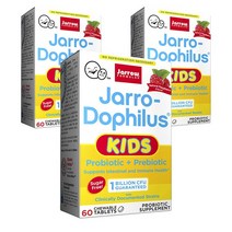 재로우 재로우-도필러스 키즈 프로바이오틱   프리바이오틱 내추럴 라즈베리 어린이 유산균 츄어블 타블렛, 60개입, 3개