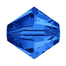 100피스 Adabele 오스트리아 3mm (0.12인치) 작은 면 바이콘 크리스탈 비즈 사파이어 블루 스와로브스키 크리스탈 Preciosa SSB313과 호환