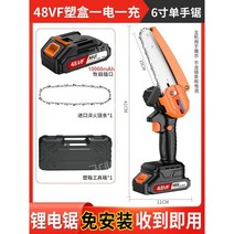 미니 전기톱 무선 충전 6인치 48VF 원예용 가정용 가지치기 절단기 전동 원예가위, 48VF 기본구성