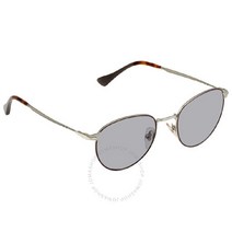 정품/Persol Grey Oval Mens Sunglasses/PO2445S 1085R5 52