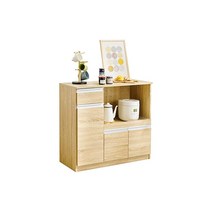 하기와라 키친 카운터 찬장 체스트레인지대 대용량 2구 콘센트 포함 폭 89 내추럴 1대 VKC-7150NA