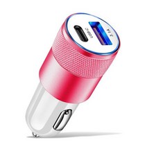 PD 66W USB 자동차 충전기 빠른 충전 전화 어댑터 유형 C 3.0 아이폰 13 12 11 프로 최대 Redmi 화웨이 삼성, [04] Pink