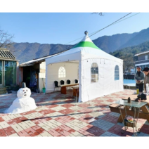 [미승텐트] 몽골텐트 6m x 6m (벽면별도) 몽골천막 행사용천막 이동식천막 그늘막천막, 백색