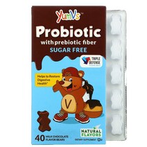 YumV's Probiotic with Prebiotic Fiber Milk Chocolate SugarFree 40 Bears, One Color, One Size