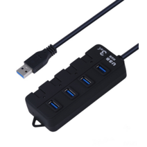 DFMEI USB4 Port 3.0Hub Manufacturer Direct 판매 USB3.0 4 포트 스위치 허브 4 스위치 4 포트 허브, 검은 색