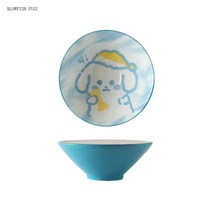 BLOWFISH FUGU도자기 냉면 그릇4p/1p 우동그릇 일본식 우동그릇 큐티 삿갓 라면 그릇+랜덤 사은품, B