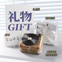 레트로 블루투스 스피커 미니 CD 플레이어 라디오 카드 작은 스테레오 절묘한 포장 선물용, [02] Brass