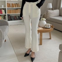 옷자락 여자 부츠컷 슬림핏 오피스룩 나팔바지 슬랙스
