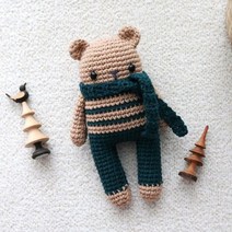 바보사랑 뜨리꼬얀 코바늘 곰 애착인형 DIY 키트.오뜨리꼬, 3／5로양쪽코바늘&돗바늘추가