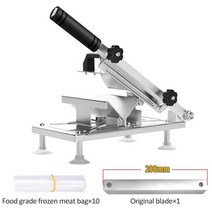 작두 약초 손 약재 동태 뼈 무쇠 식품 커터 슬라이싱 기계 스테인레스 스틸 가정용 0.3-8mm 두께 조절 고기 및 야채 슬라이서 플레너 커터, 1 블레이드 10 백