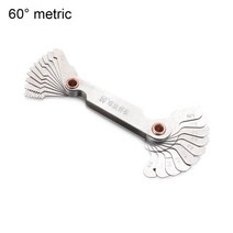 학위 미터법 인치 스레드 플러그 게이지 기어 나사 나사 피치 게이지 측정 탄소강 센터 측정 선반 결합시키다-게이지, 60도 미터법