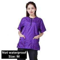 헤어캡 애완 동물 미용 작업복 방수 고양이 개 그 루머 비 스틱 털이 정전기 방지 통기성, Purple not wpf  M