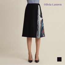 올리비아로렌 프린트배색 A라인 스커트 VOCDKXS1421
