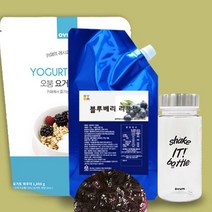 오붐 블루베리리플잼1kg+요거트파우더 오리지널1kg+보틀증정(500ml), 1개